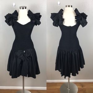 Vintage 80s/90s Sexy Drop Waist Prom Party Dress